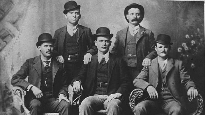 Altes Foto: Butch Cassidy und "Wild Bunch", seine Räubertruppe.