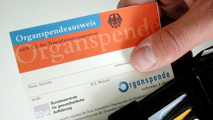 Ein Organspendeausweis.