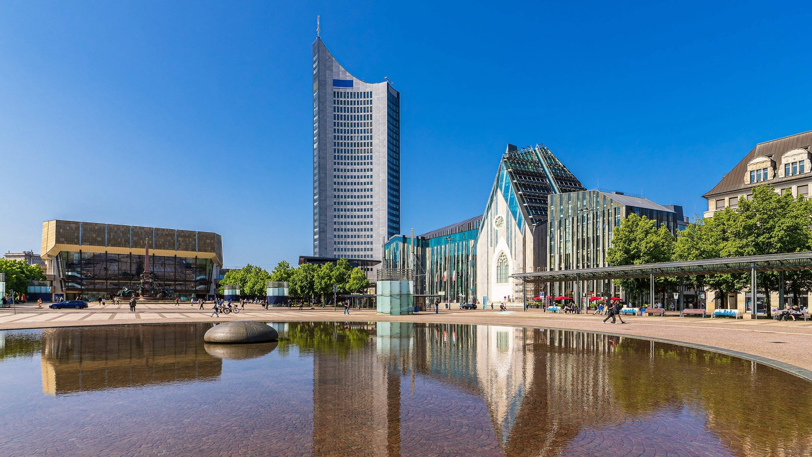 Blick über den Augustusplatz in Leipzig